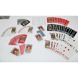 Fournier Playing Cards Double Deck Blue Red Naipes Vibrant Black Red Faces Poker